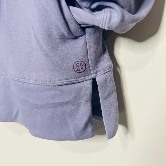 Sage Collective Light Purple Tunic Sweatshirt Pockets Sz M - Picture 3 of 9